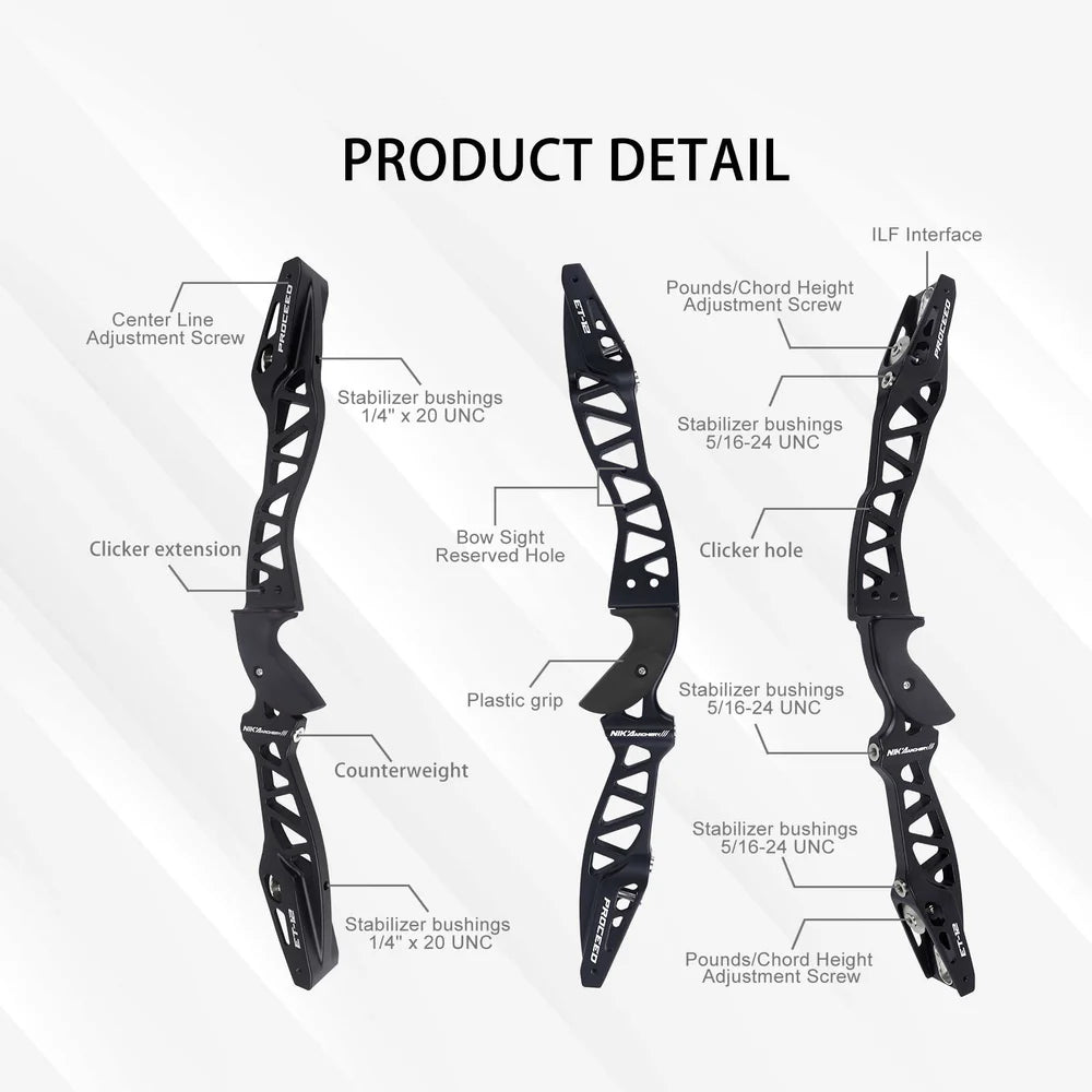Nika - ET-12 PROCEED 25inch ILF Recurve Riser RH/LH