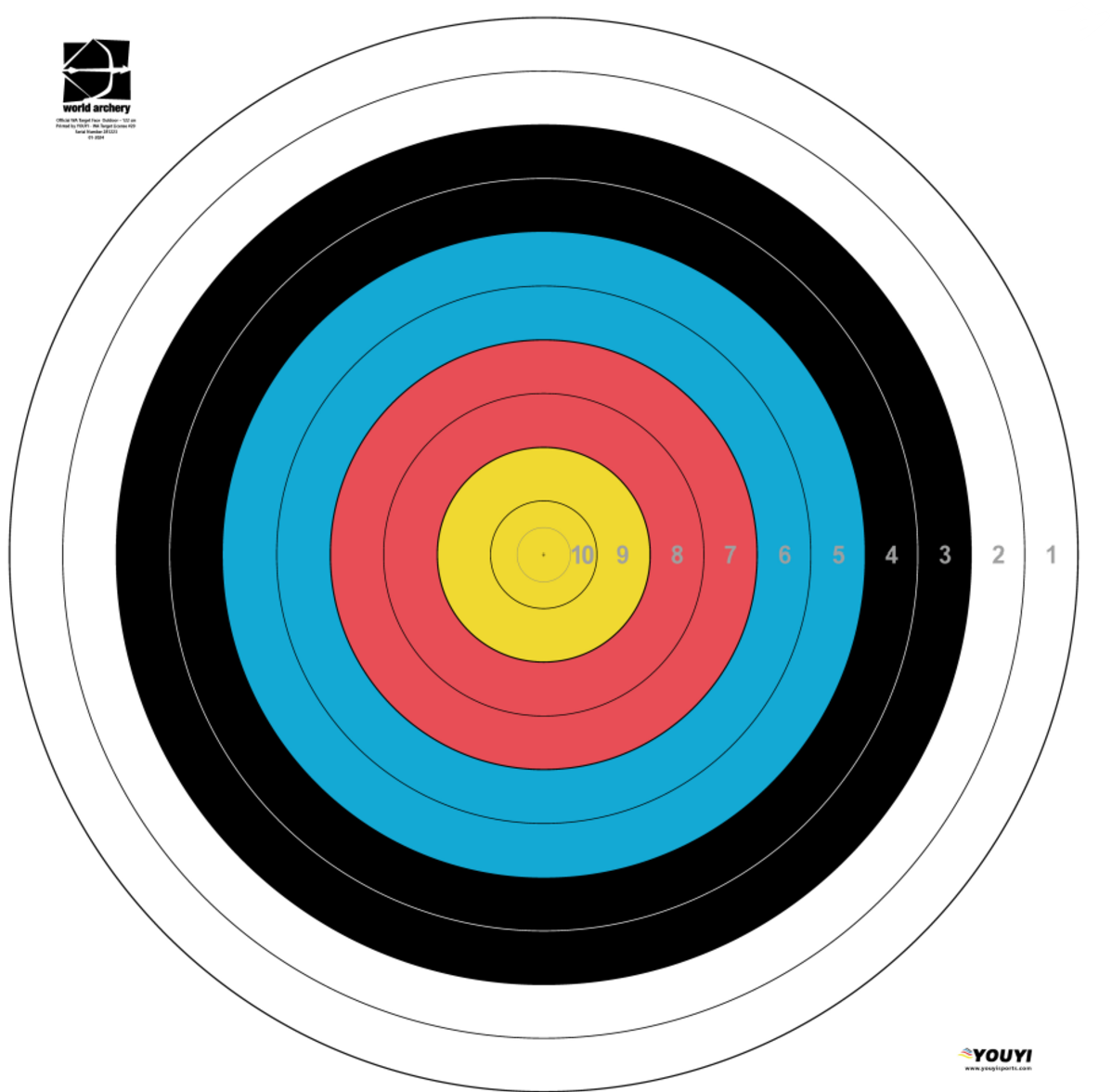 YOUYI - Target Face 80cm - World Archery certification Rain-proof tear-resistant